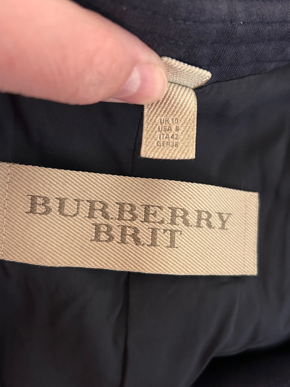 BURBERRY BRIT COTTON BLEND SINGLE BUTTON BLAZER - Picture 3 of 4